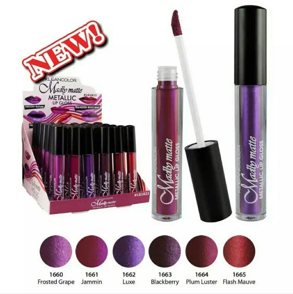 KLEANCOLOR MADLY MATTE METALLIC LIPGLOSS NWT