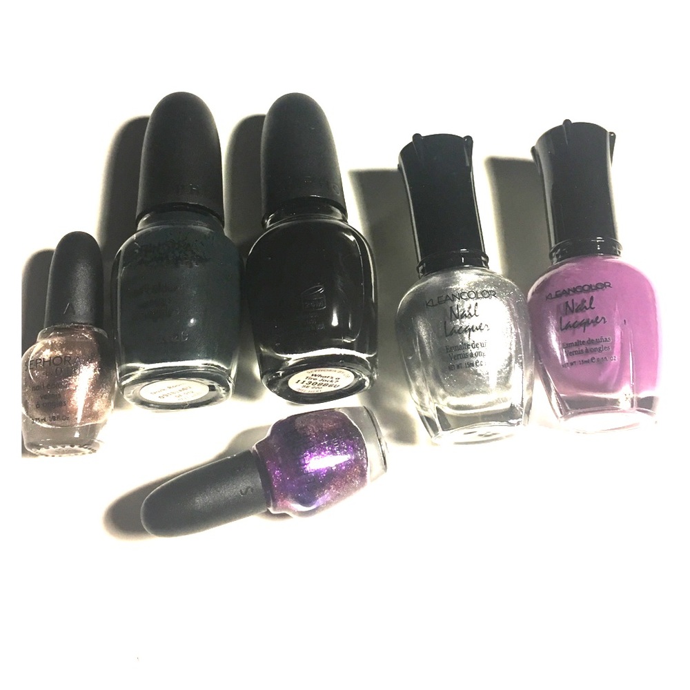 Sephora nail polish，purple and gold！FREE top coat