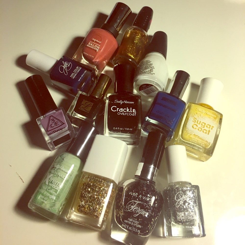 so many colors nail polish，crackle overcoat，summer