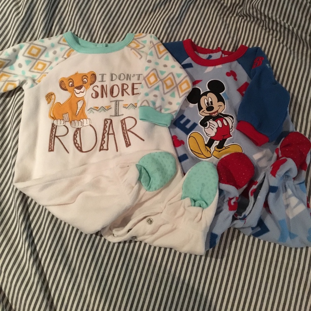 Disney footie PJs