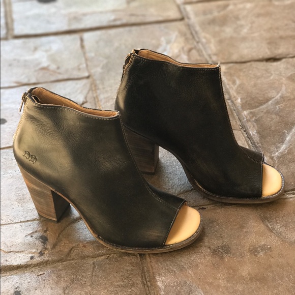 Bed Stu Black Handwashed Open Toe Bootie - Picture 5 of 6