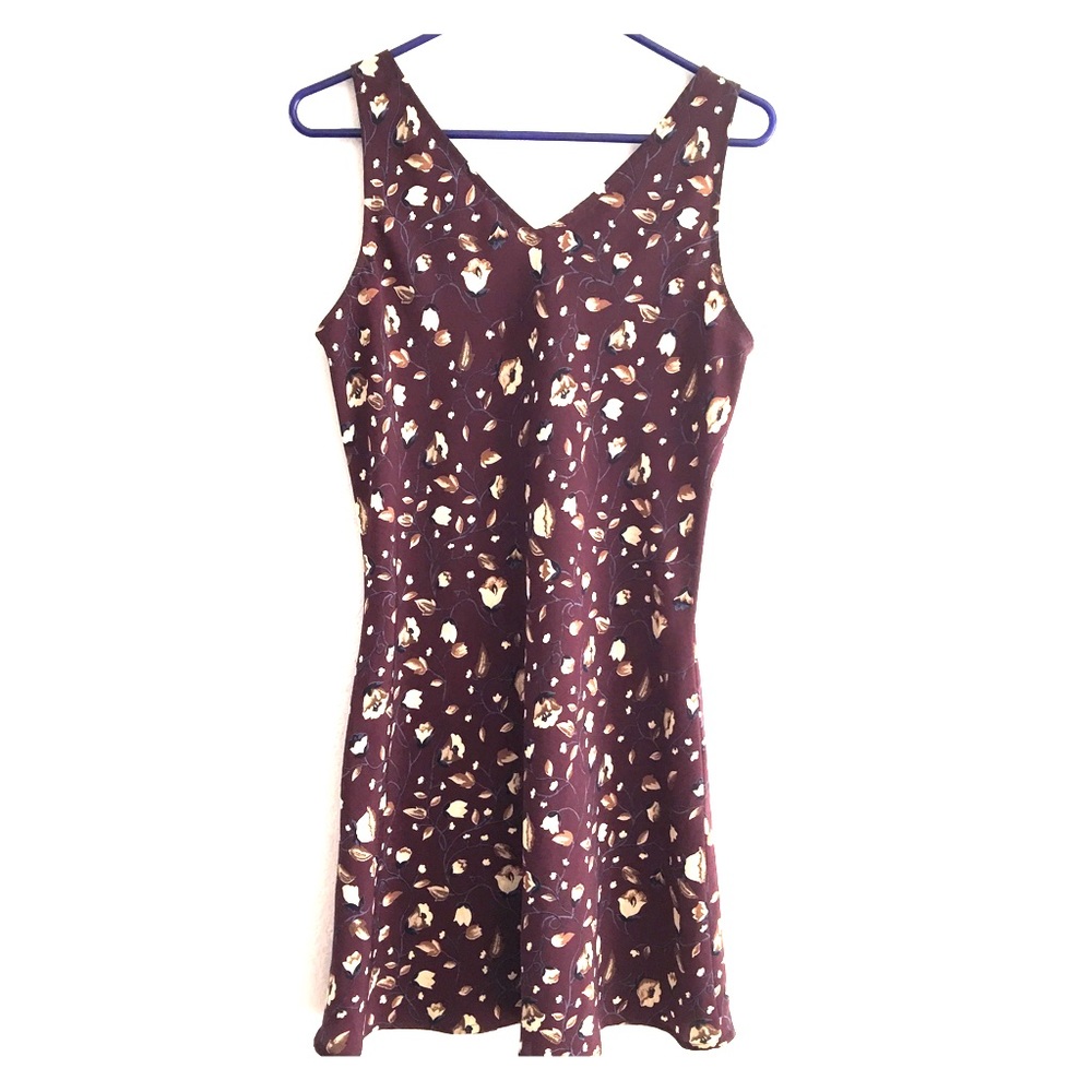 Great brown flowers dress