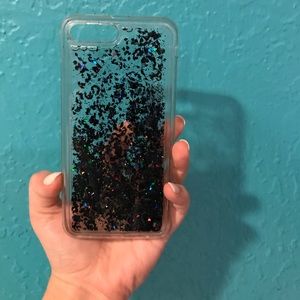 Iphone 7 Plus floating glitter case.