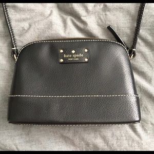 NWOT Black leather Kate spade crossbody