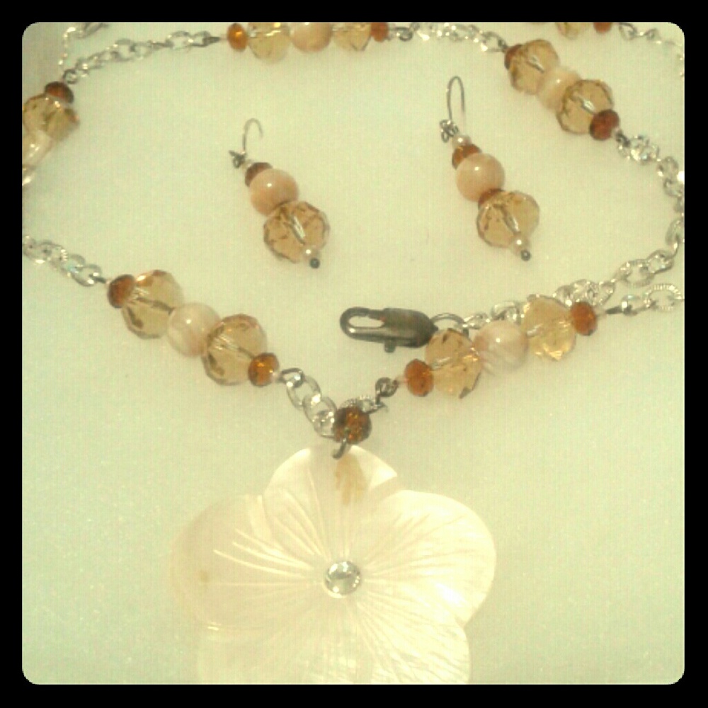 Necklace and Earrings.