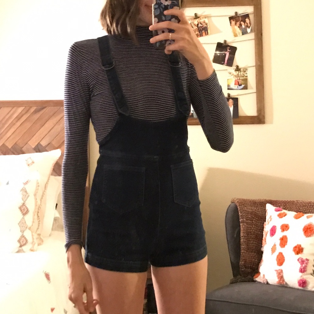 Free people denim overalls