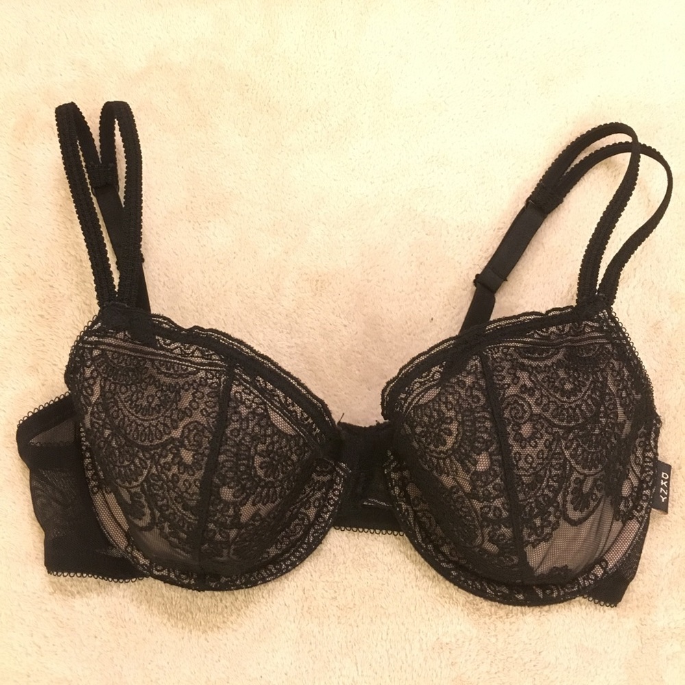DKNY Black Lace Demi Bra size 34D
