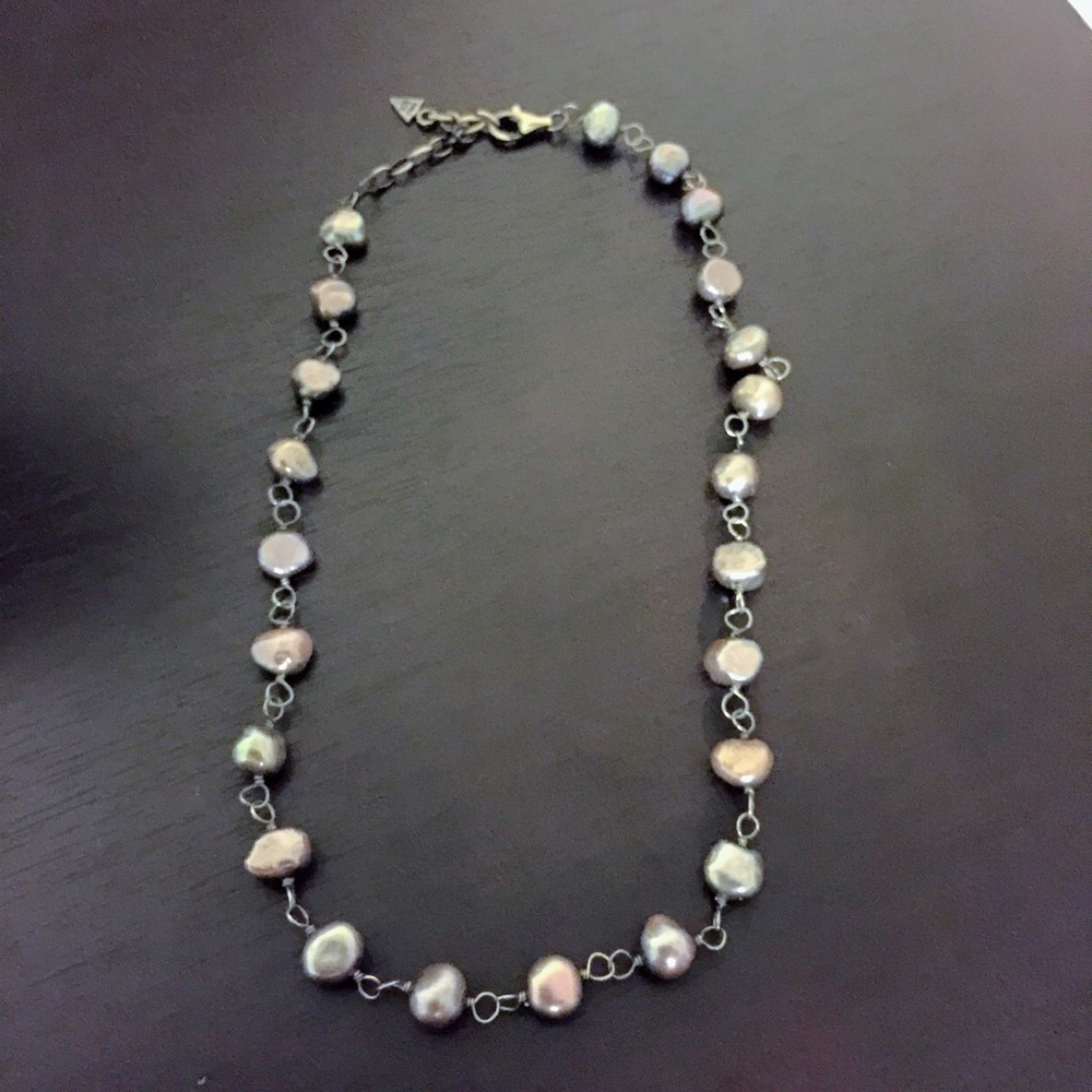 Silpada Sterling Silver Purple Grey Pearl Necklace