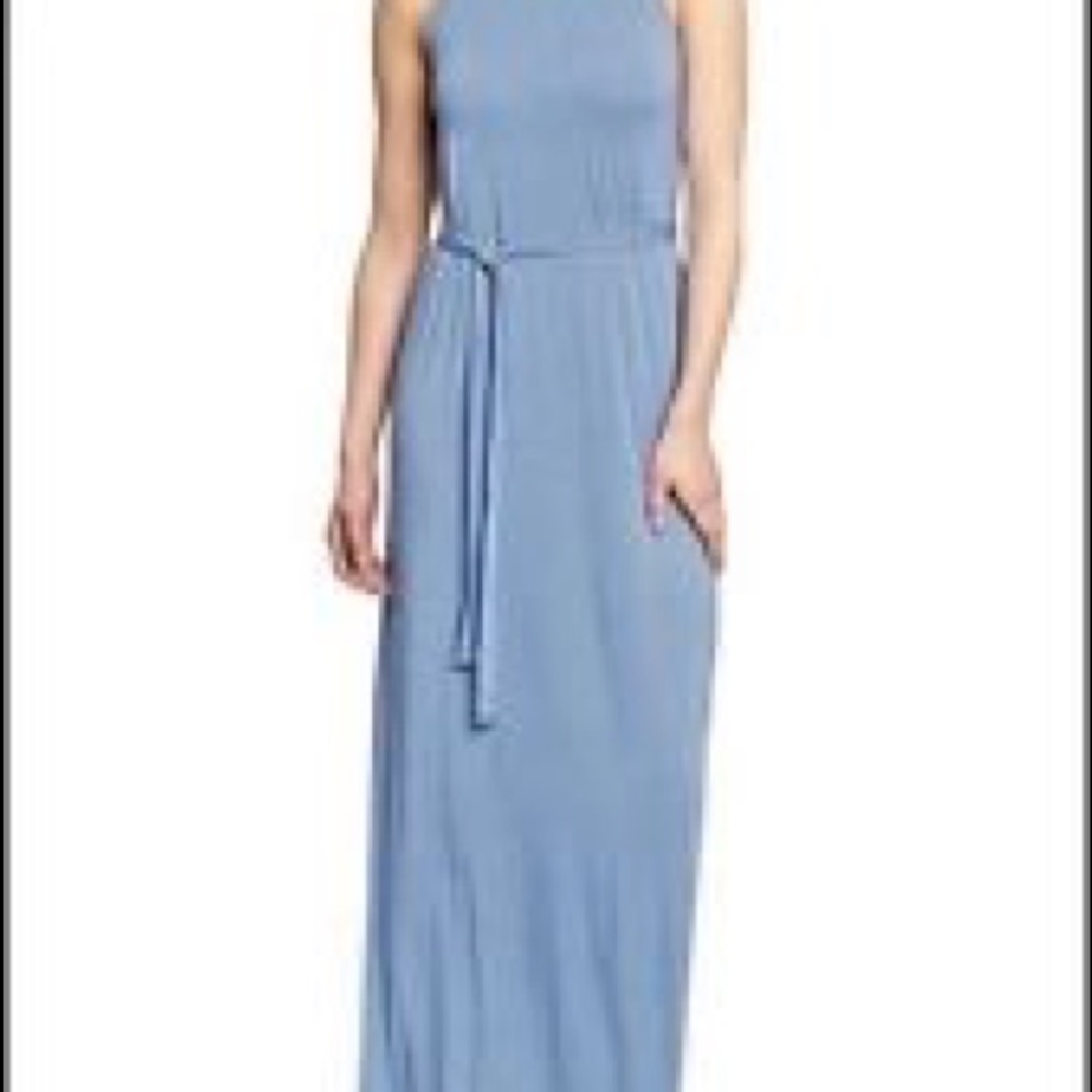 Old navy halter maxi dress in navy blue