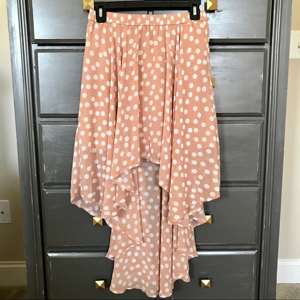 Forever 21 Hi-Low Polka Dot Skirt