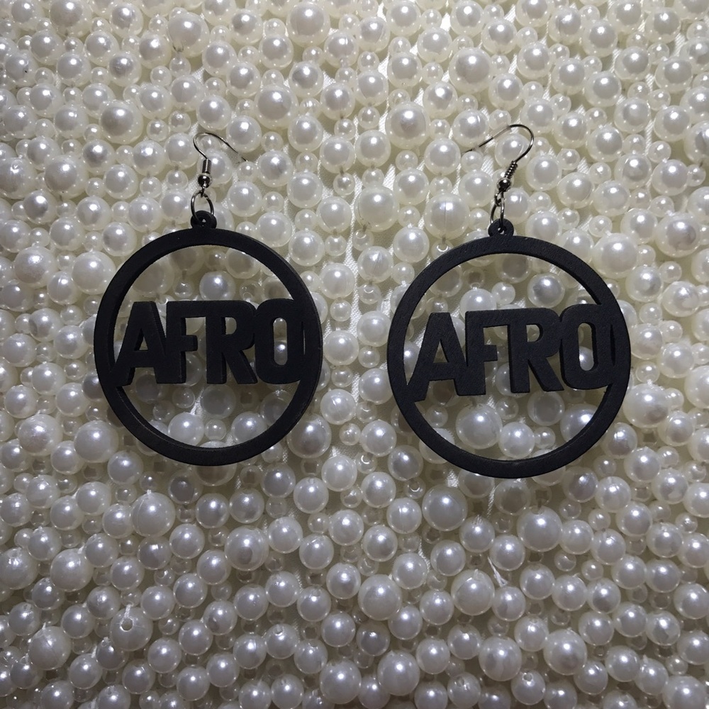 AFRO EARRINGS - Picture 2 of 3