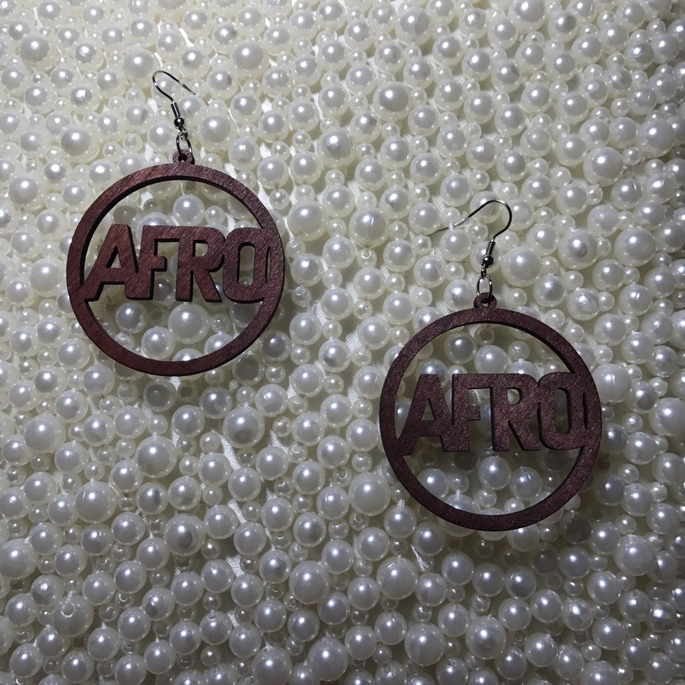 AFRO EARRINGS - Picture 3 of 3