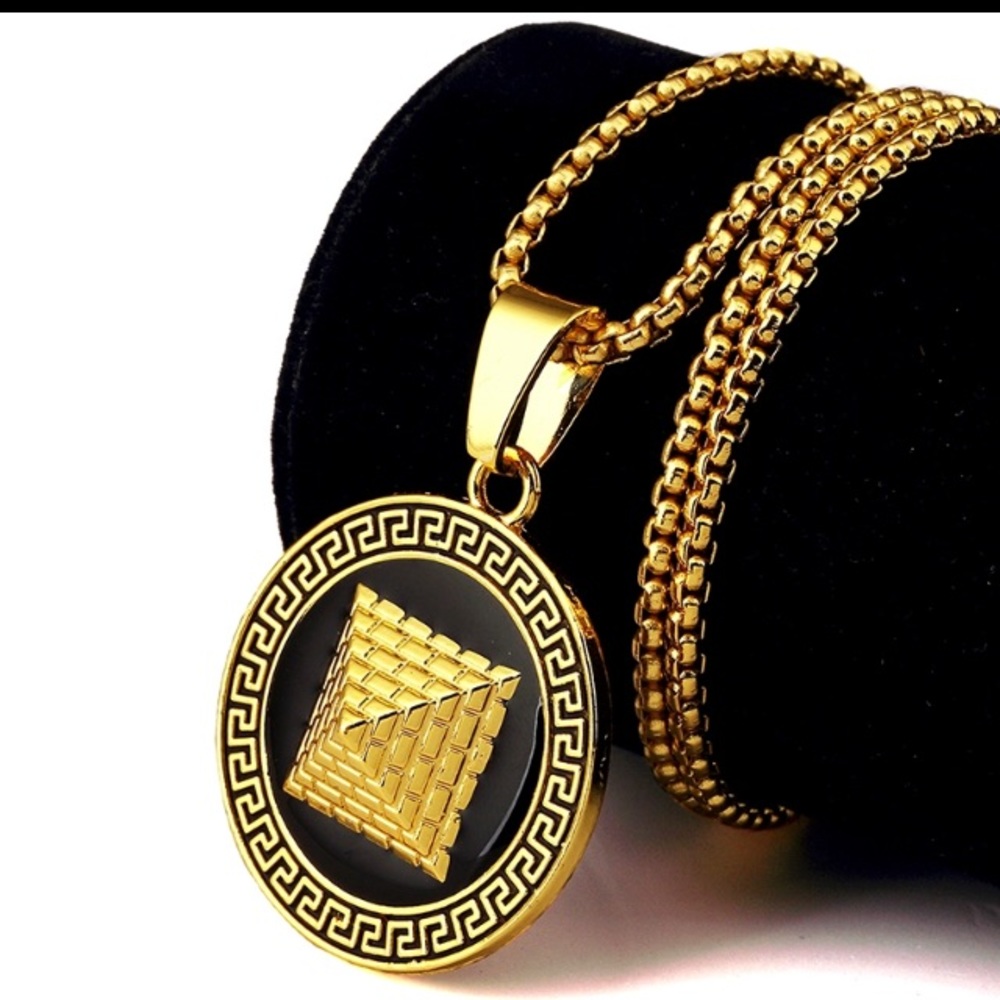 Gold black pyramid