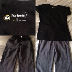 Like New. Wonder wink 4 stretch scrub set Sm