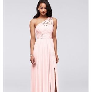 One Shoulder Lace David's Bridal Dress