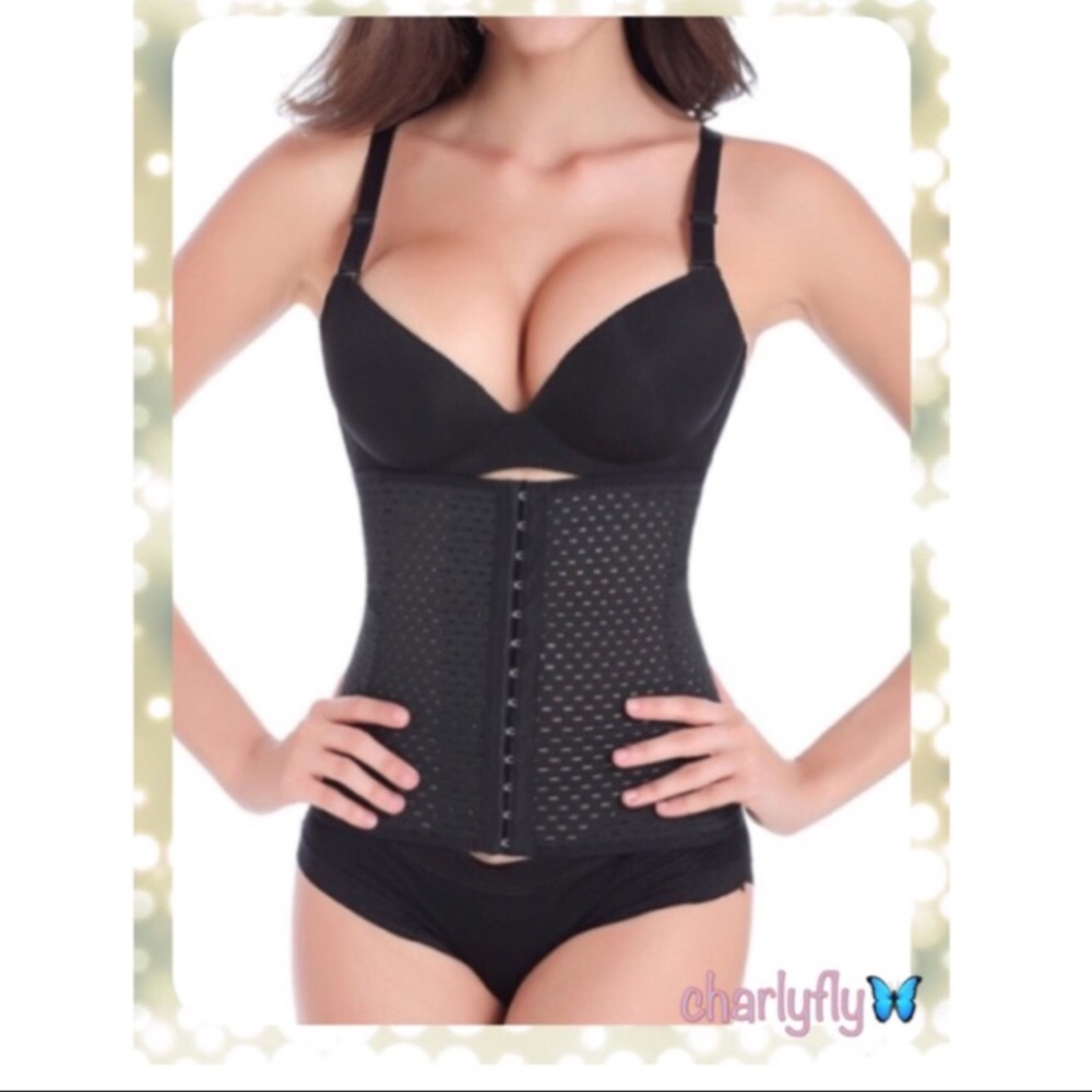 BLACK Breathable Body Shaper Waist Trainer
