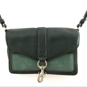 Rebecca Minkoff leather green cross body bag
