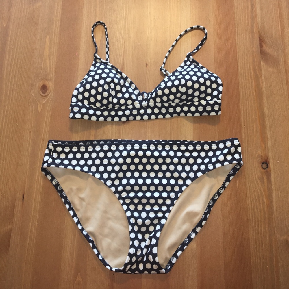 J. Crew Factory polka dot bikini