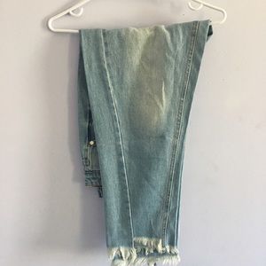 Boyfriend Fringe Jeans