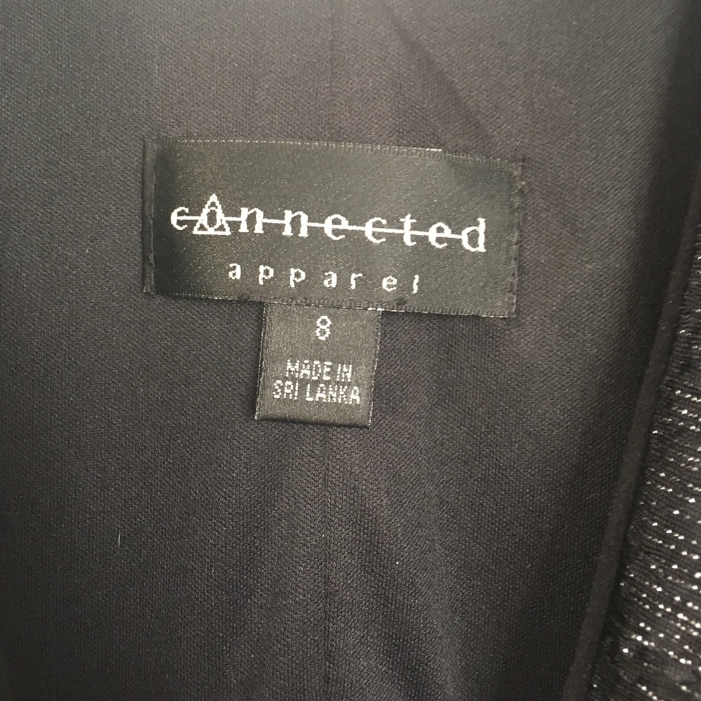 Black dress, sliver and ruffled top, black bottom - Picture 2 of 5