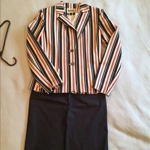 Cute red white and blue suit with skirt!