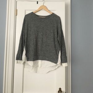 Loft -Mixed Media Maternity top - medium