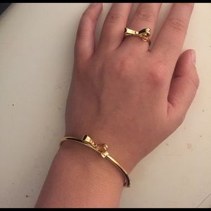 Authentic Kate Spade bow ring & bracelet