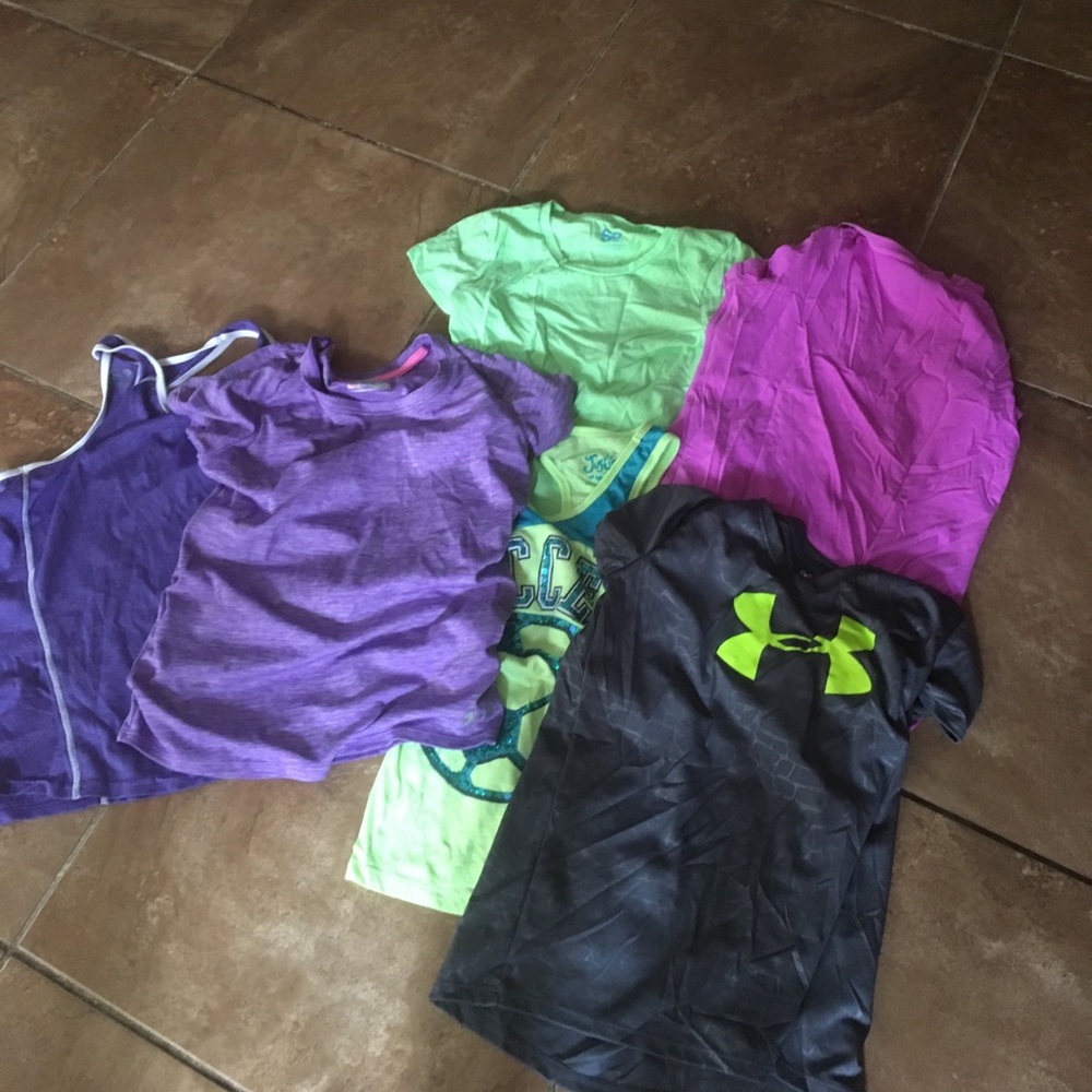 Athletic girls tops size 10-12