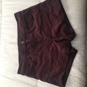 Women's maroon shorts
