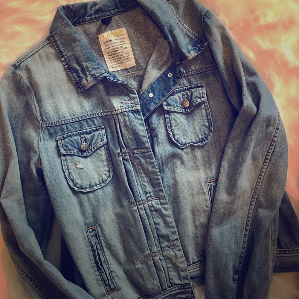 J.Crew Distressed Jean Jacket