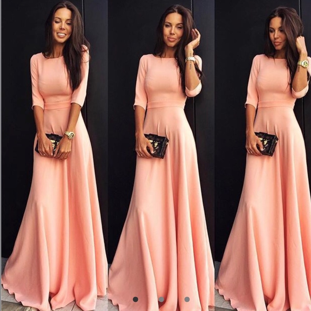 🌸 NWT Pink fit and flare maxi dress🌸