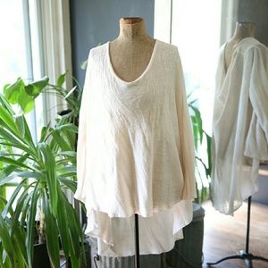 Oversized Free People shirt.