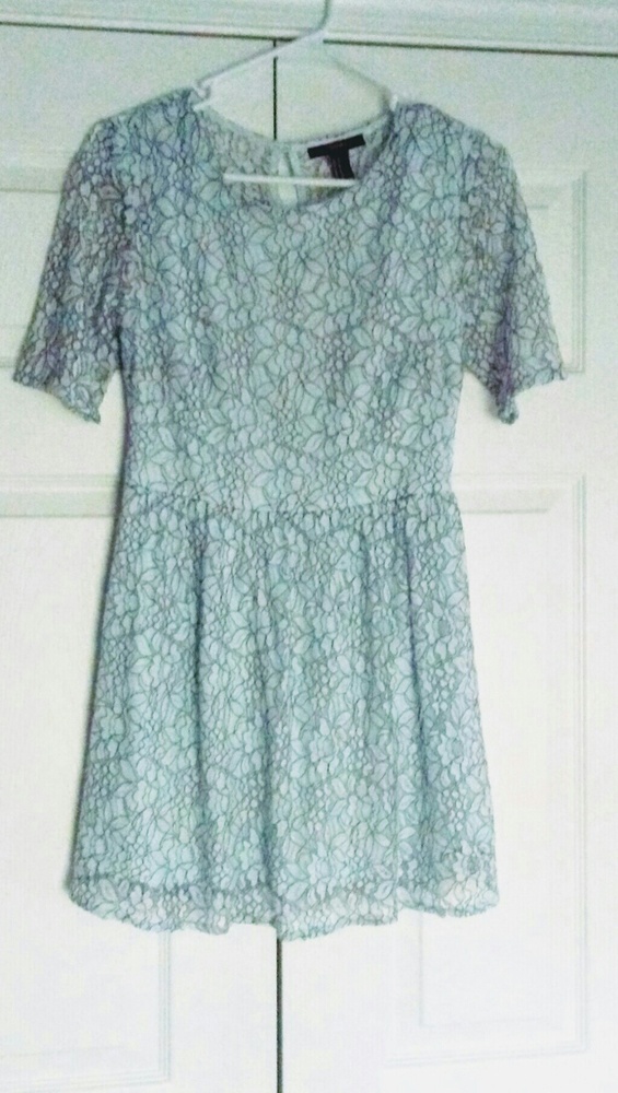 🎂🎂 21 light blue and black adorable lace dress
