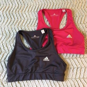 Two Adidas Sports Bras - Medium