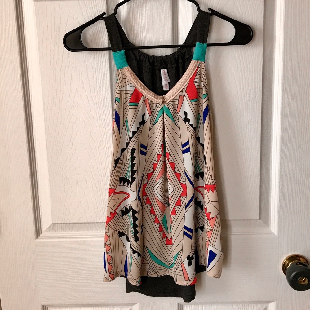 Xhilaration Aztec Tank Top; Women's Size Small.