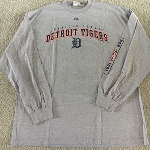 Detroit Tigers Majestic Long Sleeve Shirt Men 2XL