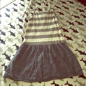 EUC Gap Chambray drop waist dress.