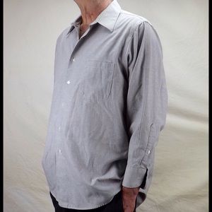 men's button down shirt long sleeve oxford checked