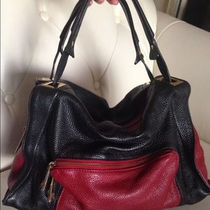 Sandro black and red purse