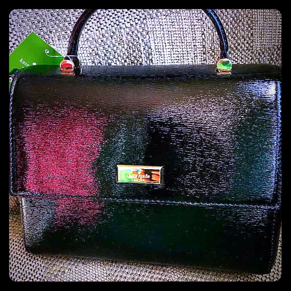 NWT GORGEOUS Kate Spade black patent leather purse