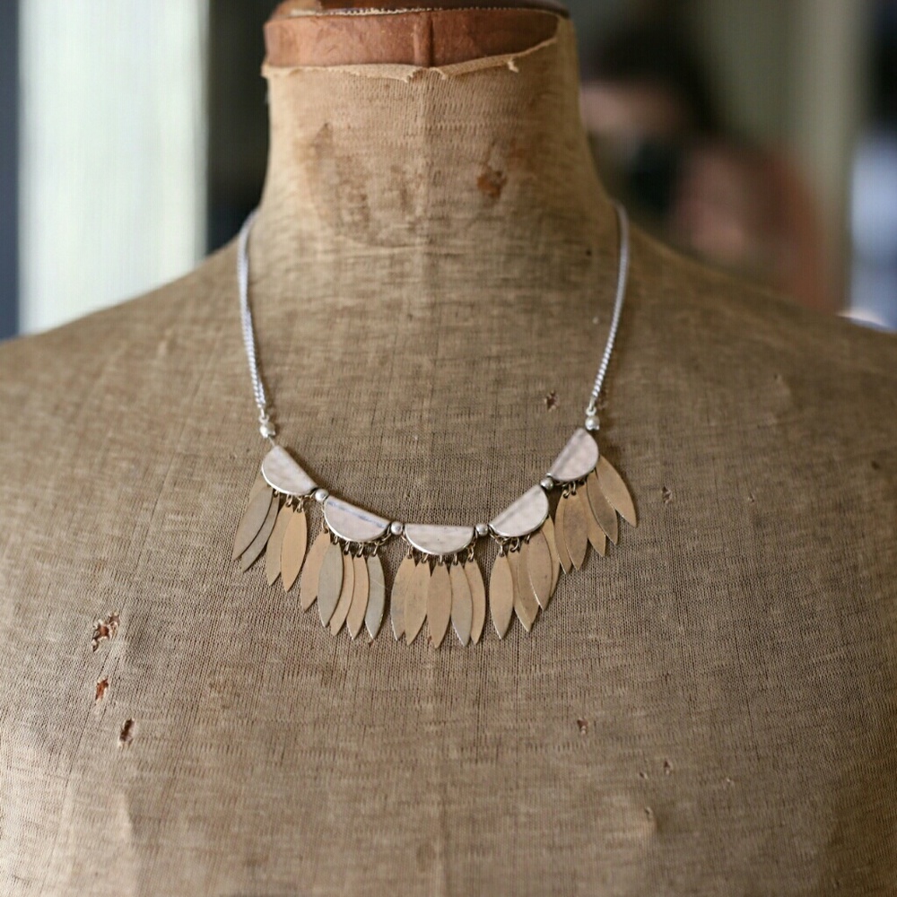 SOLD Boho style mixed metal necklace