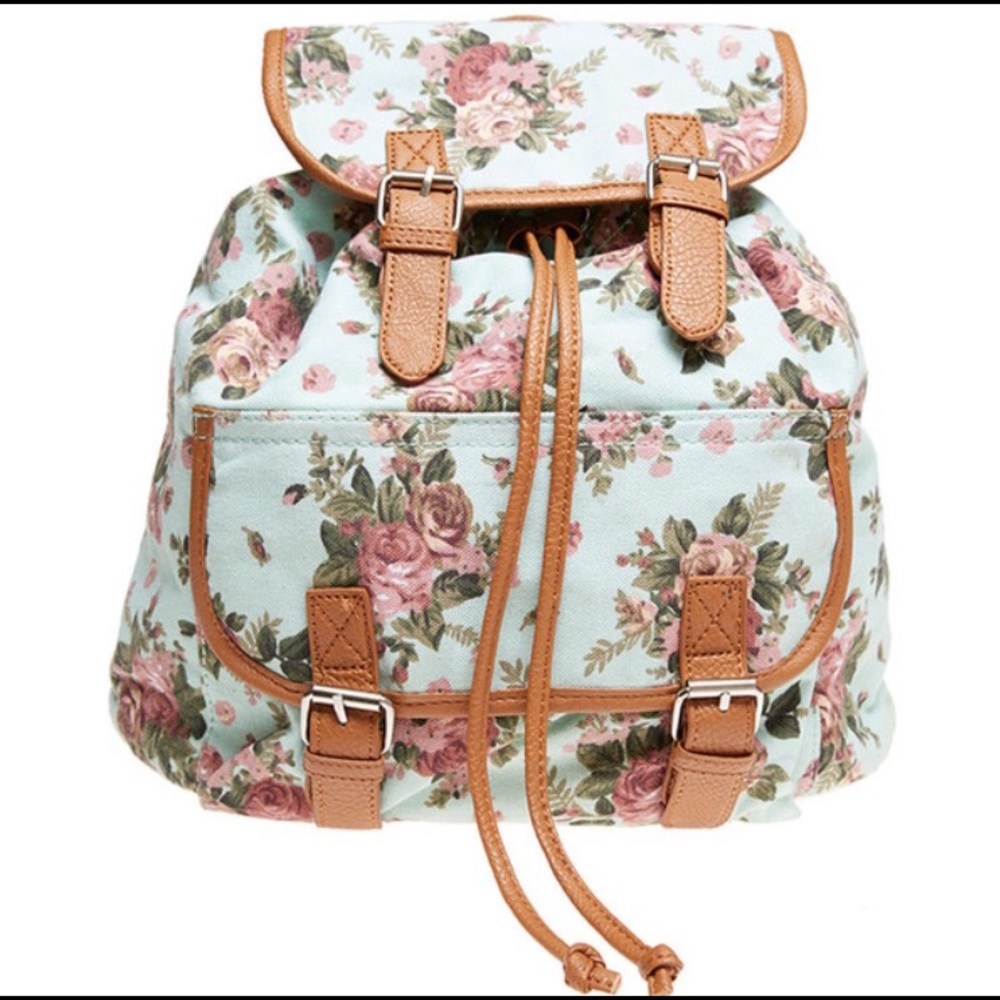 Floral patterned backpack