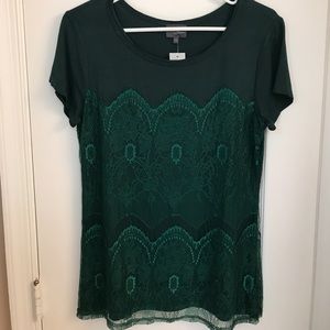 Dark Green Lace Shirt