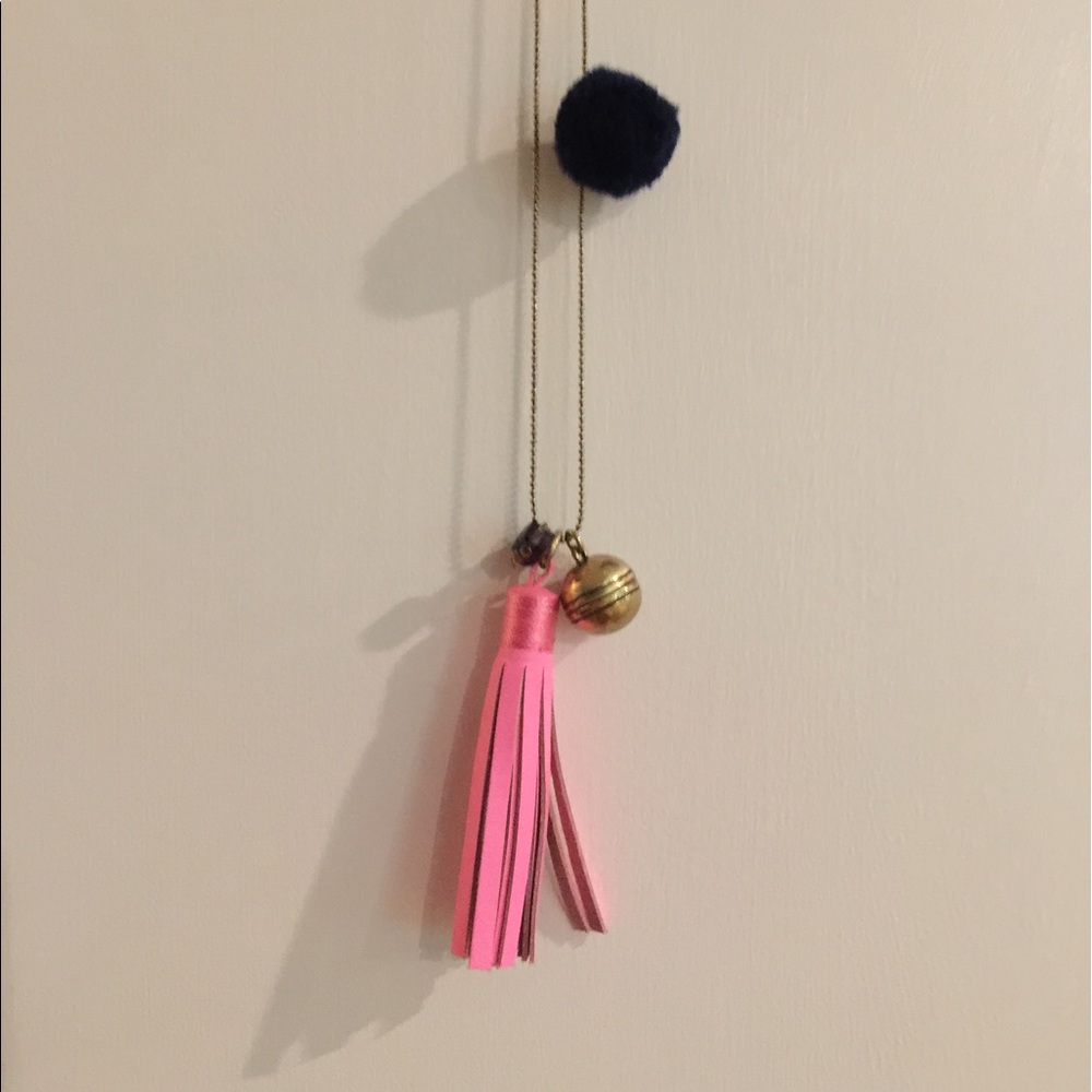 Boden Pink Tassel Necklace