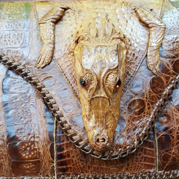 Vintage alligator shoulder bag - Picture 3 of 8