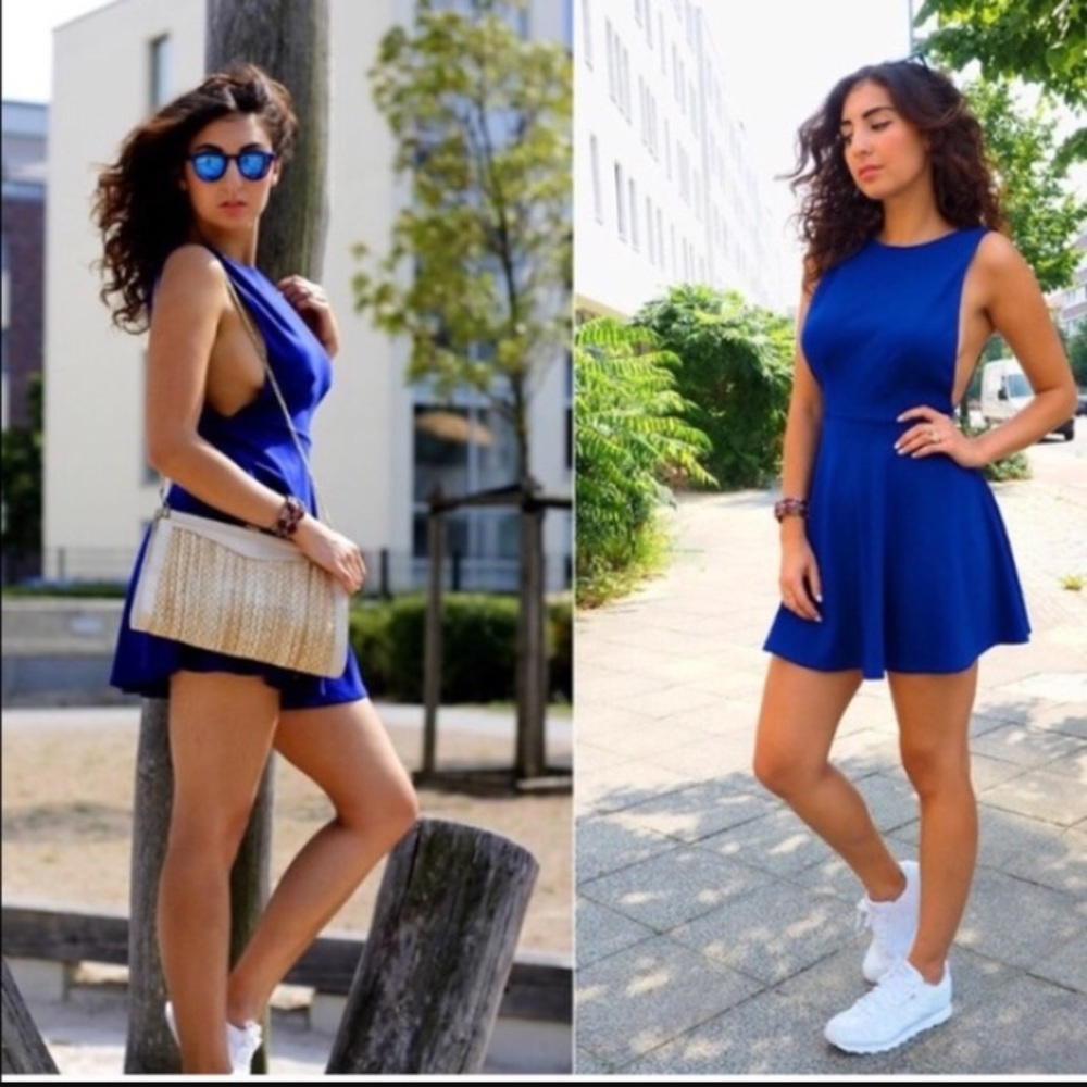 Ponte sleeveless backless dress