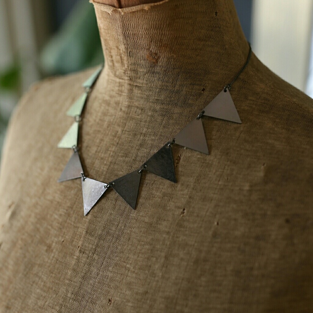 SOLD: Rocker triangle necklace - Picture 2 of 2
