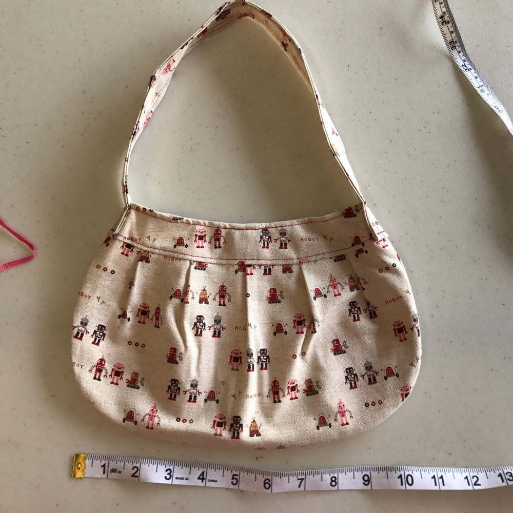 Handmade, japanese linen, robot purse