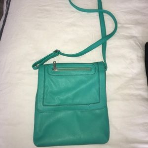 Teal cross body purse