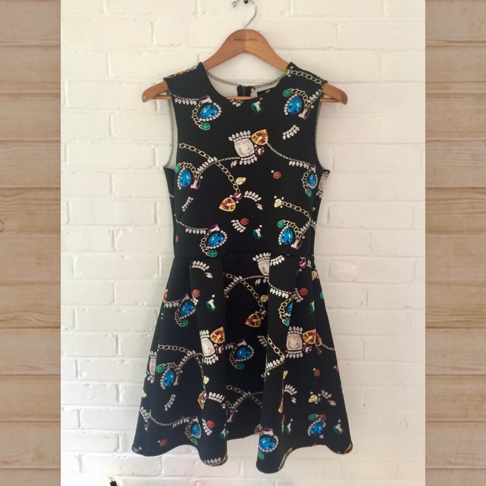 Jewel Print Scuba Dress
